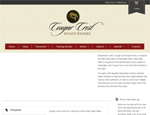 Tablet Screenshot of cougarcrestwinery.com